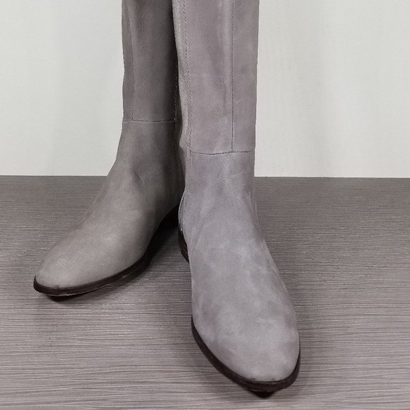 Louise et Cie Vallery Tall Boot, Light Gray Leather, Womens Size 8.5 M / 38.5 - Picture 8 of 15